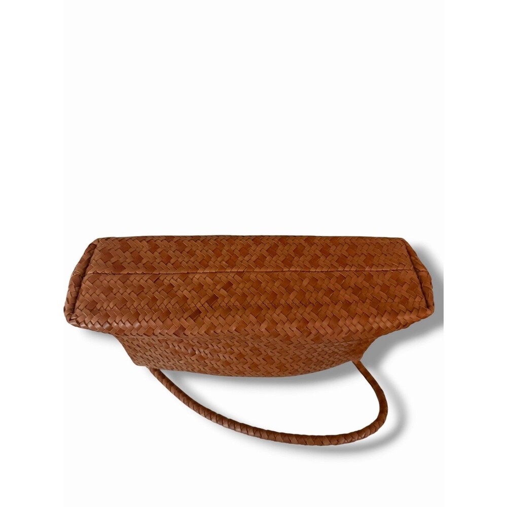 Madewell The Signature Woven Zip Top Shoulder Bag Woven Handbag Burnt Siena - Picture 8 of 12